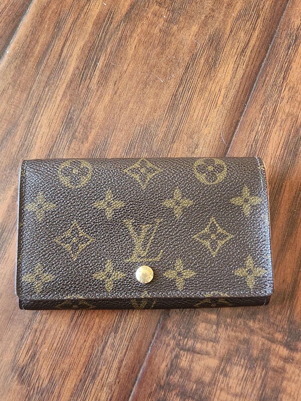 Louis Vuitton Monogram Canvas Brown and Gold Snap Wallet